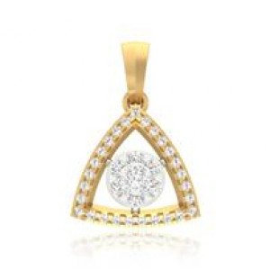 Beautifully Crafted Diamond Pendant Set with Matching Earrings in 18k gold with Certified Diamonds - PDD10102